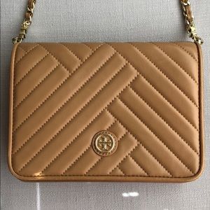 Tory Burch Alexa Camel Beige Crossbody Purse
